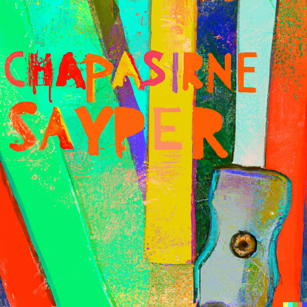 Prompt: "abstract album cover for an indie band, "Crayon Sharpener""
