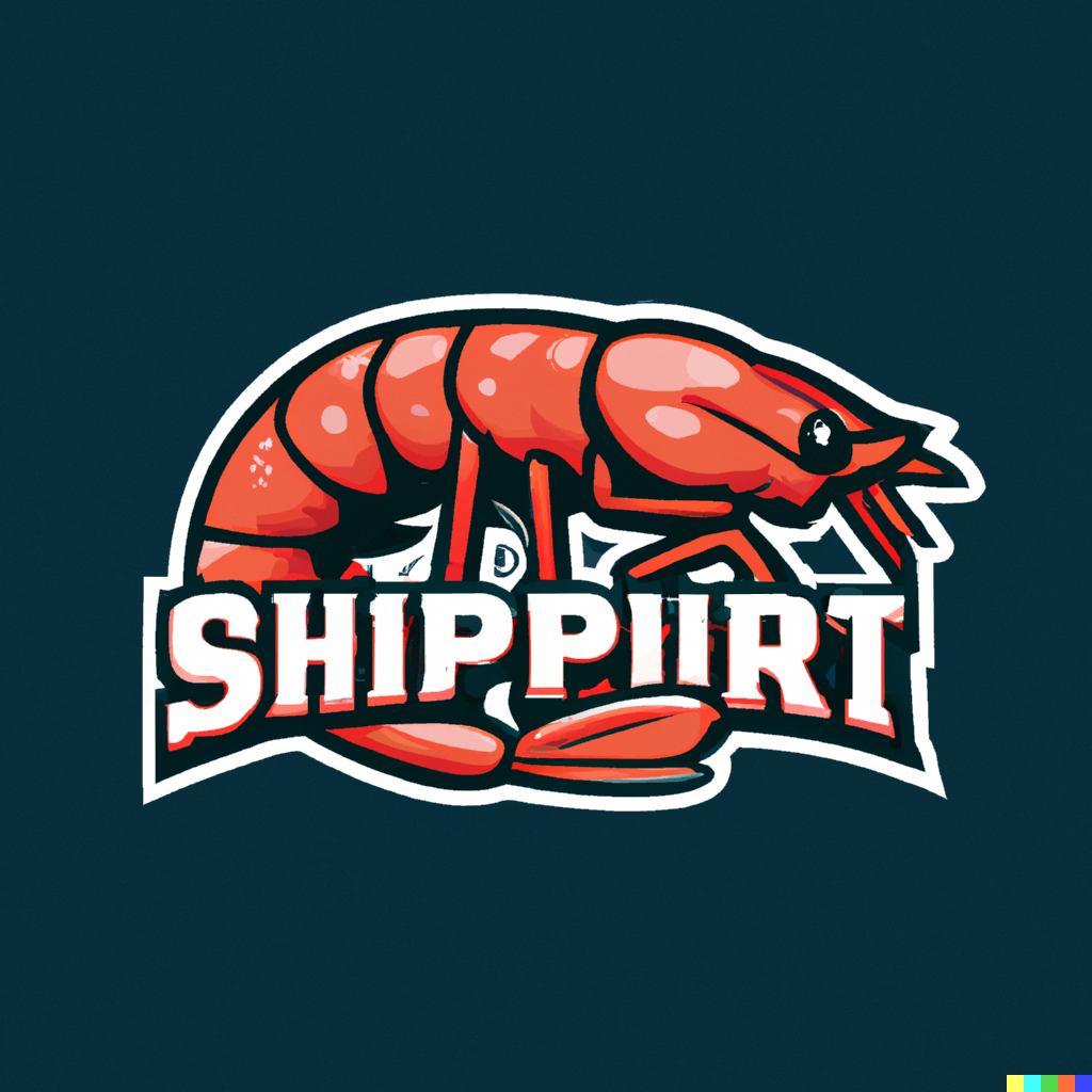 Prompt: "Shrimp Budget the sports team logo"