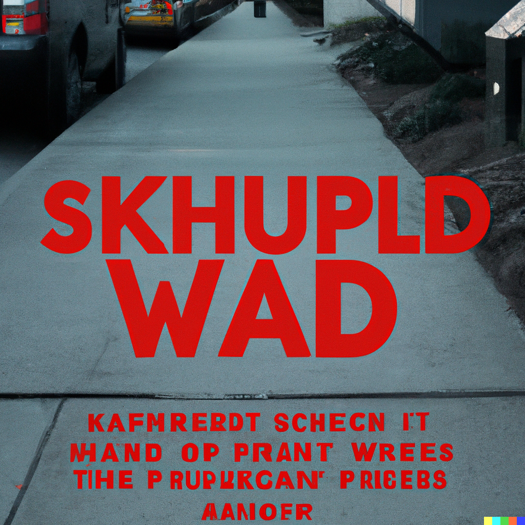 Prompt: "An A24 film poster called Sidewalk Ketchup"